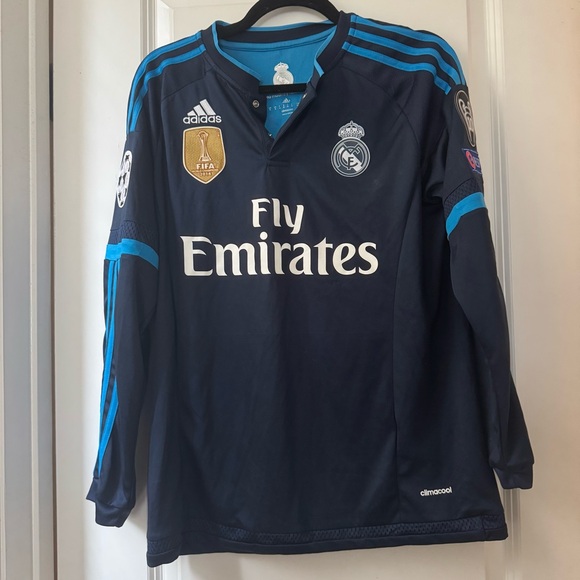adidas Other - Adidas Blue Real Madrid Jersey with Club Crest